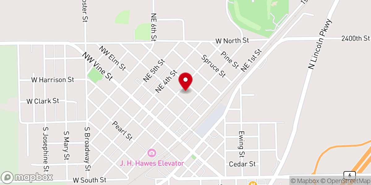 Map showing location of Atlanta Christian Church