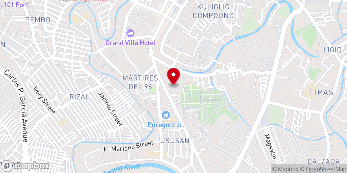 Map showing location of Pateros Independent Baptist Church