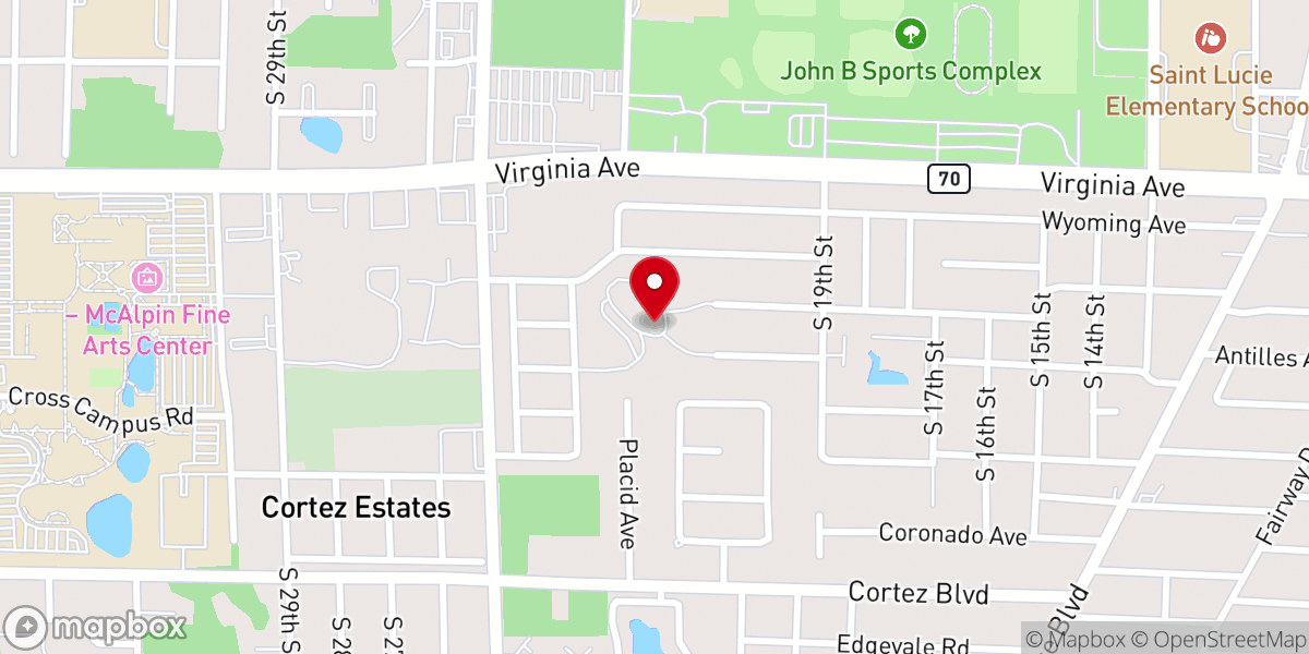 Map showing location of St Mark's Religious Edu Center