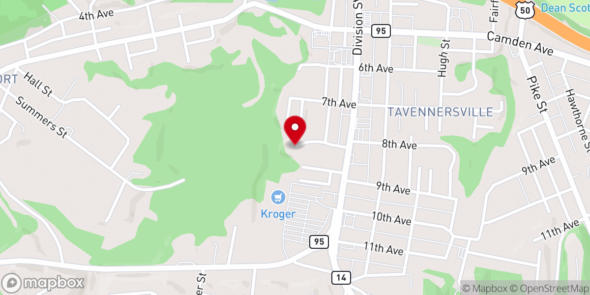 Map showing location of Heart of Worship Church