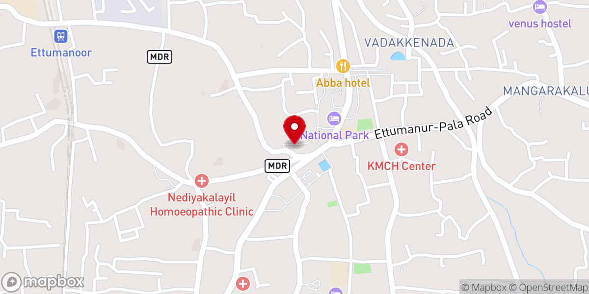 Map showing location of Christ the King Syro-Malabar Church, Ettumanoor