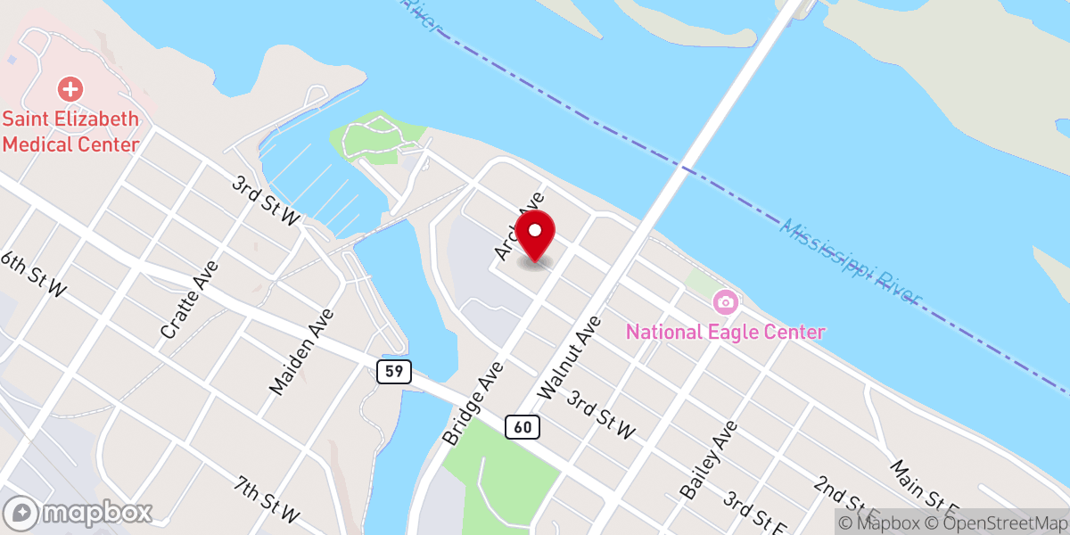 Map showing location of Hoppy Girl Brewing