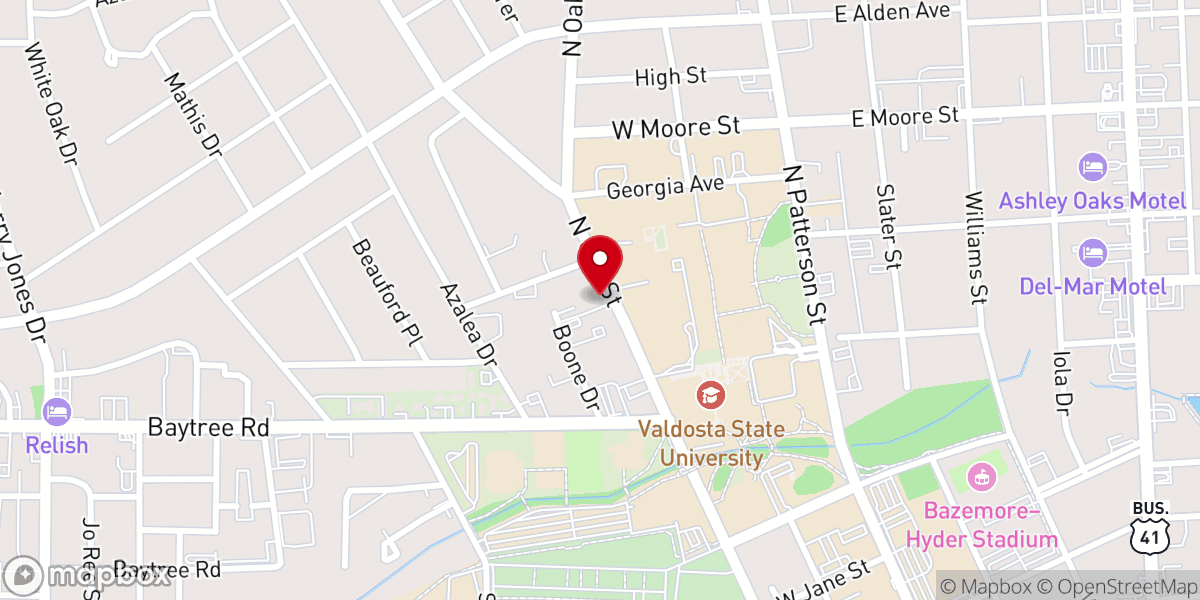 Map showing location of Newman Catholic Student Center