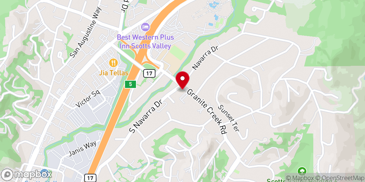 Map showing location of Community Foursquare Church of Scotts Valley