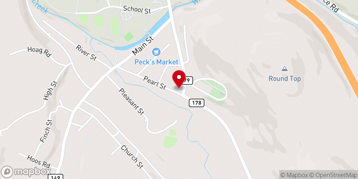 Map showing location of Livingston Manor United Methodist Church - Food Distribution Center
