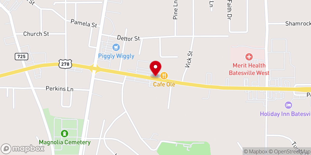 Map showing location of Truth Christian Center