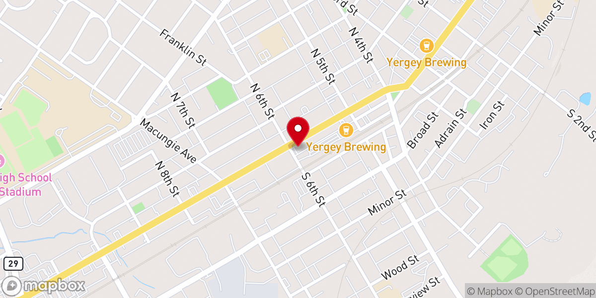 Map showing location of Bella Pizza