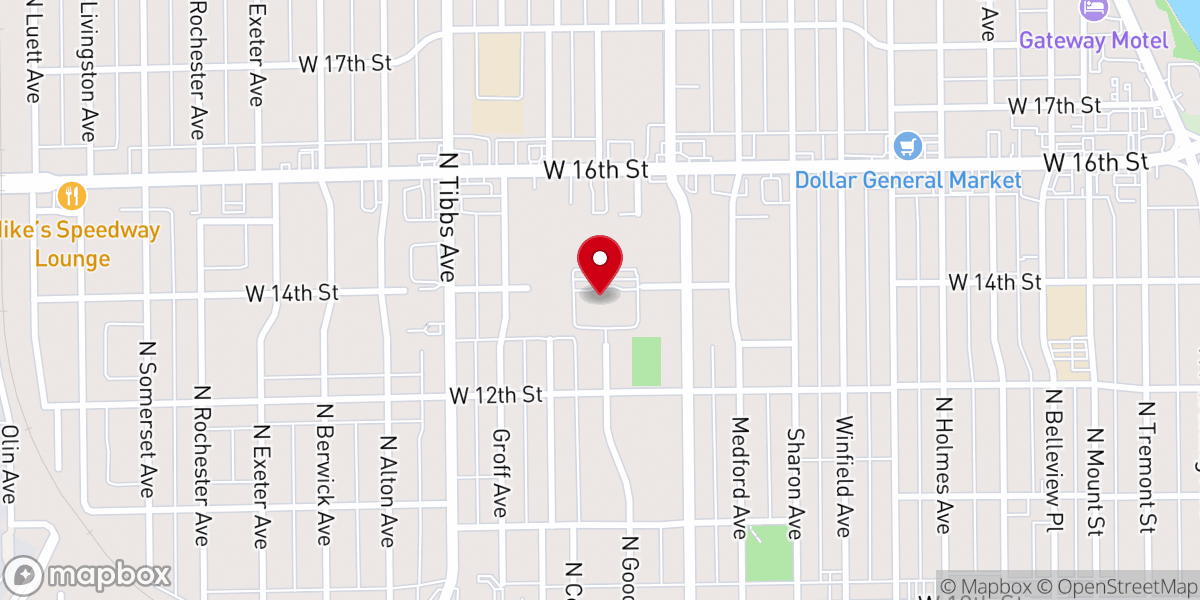 Map showing location of Friendship Missionary Baptist Church
