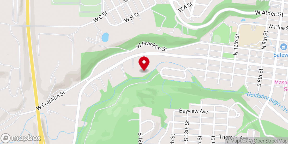 Map showing location of Turning Pointe Survivor Advocacy Center