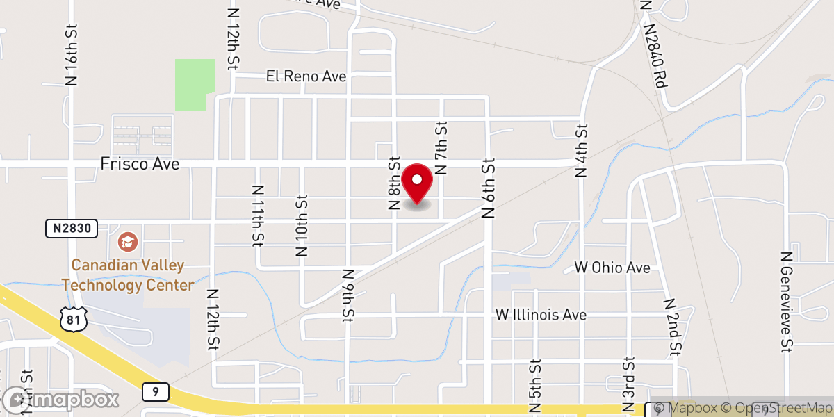 Map showing location of Michigan Ave Baptist Church