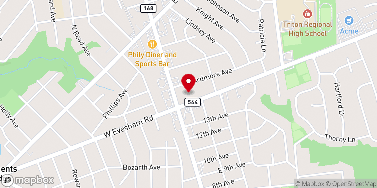 Map showing location of Holy Child Parish