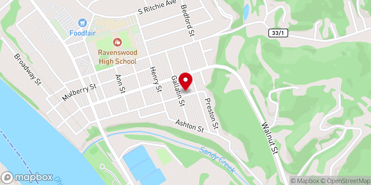 Map showing location of First Christian Church