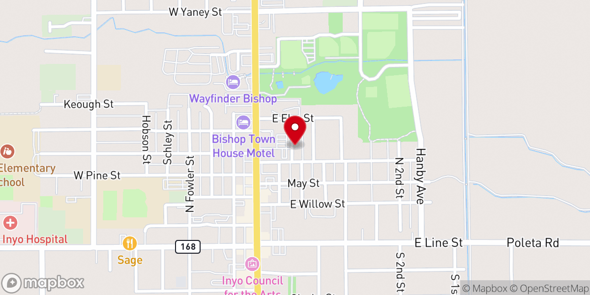 Map showing location of Foursquare Gospel Church