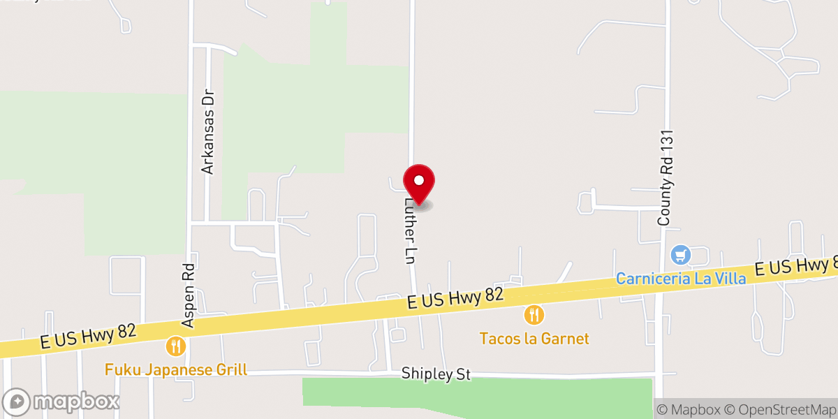 Map showing location of Grace Friendship Baptist Church