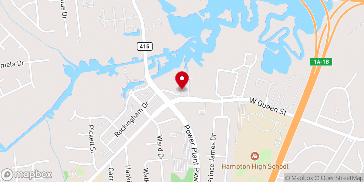 Map showing location of Pine Chapel Baptist Church