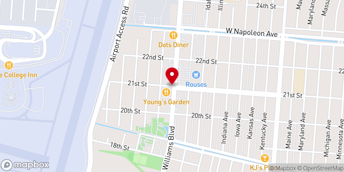 Map showing location of Kenner