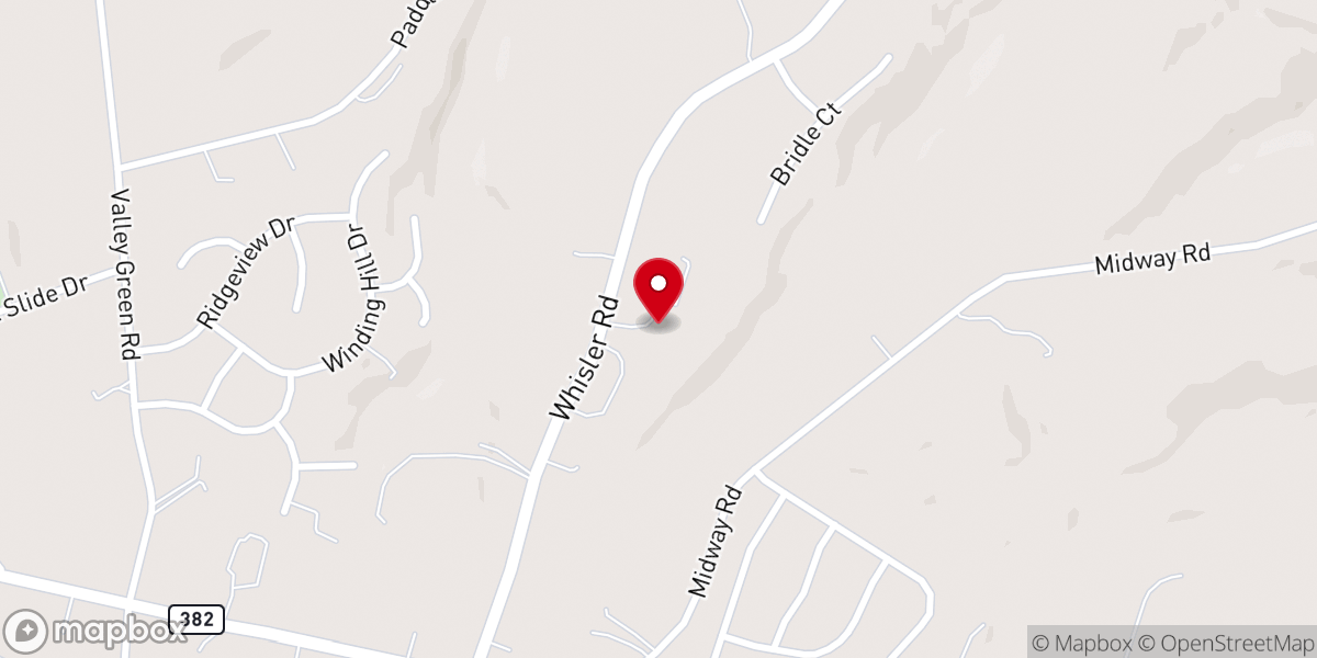 Map showing location of Parkville Bible Church