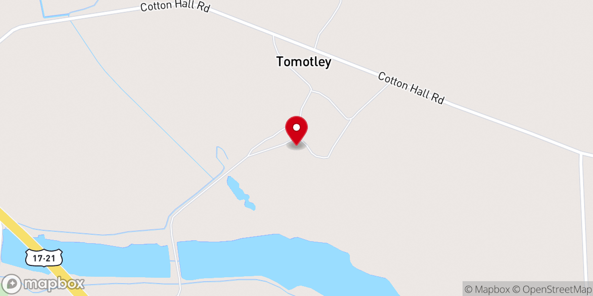 Map showing location of Cotton Hall