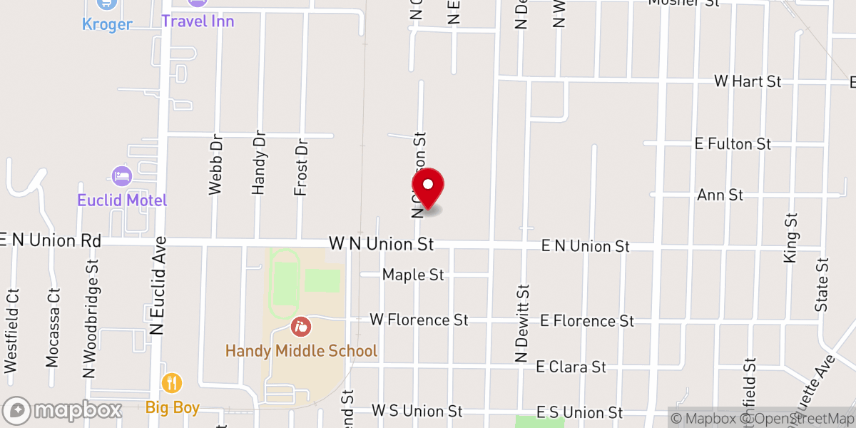 Map showing location of First Spiritual Church