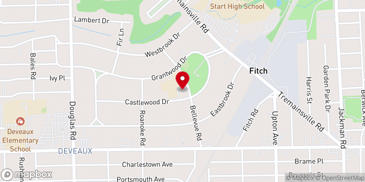Map showing location of Most Blessed Sacrament Parish