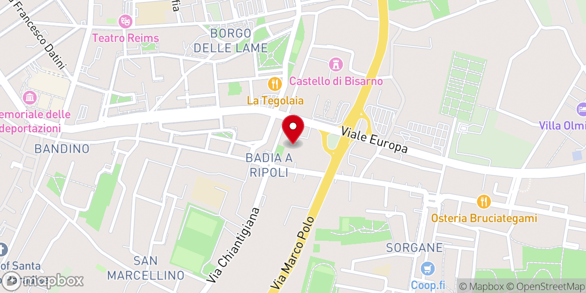 Map showing location of Convento di Badia a Ripoli
