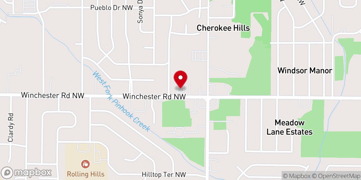Map showing location of Harvest Time Church