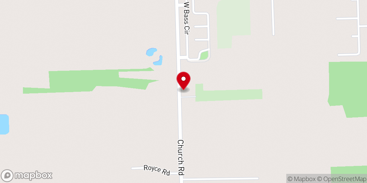Map showing location of St Paul Lutheran Church