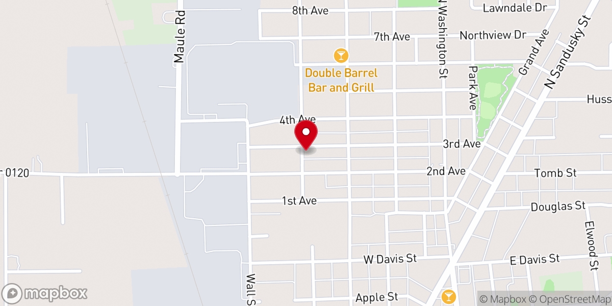 Map showing location of Refuge Apostolic Church