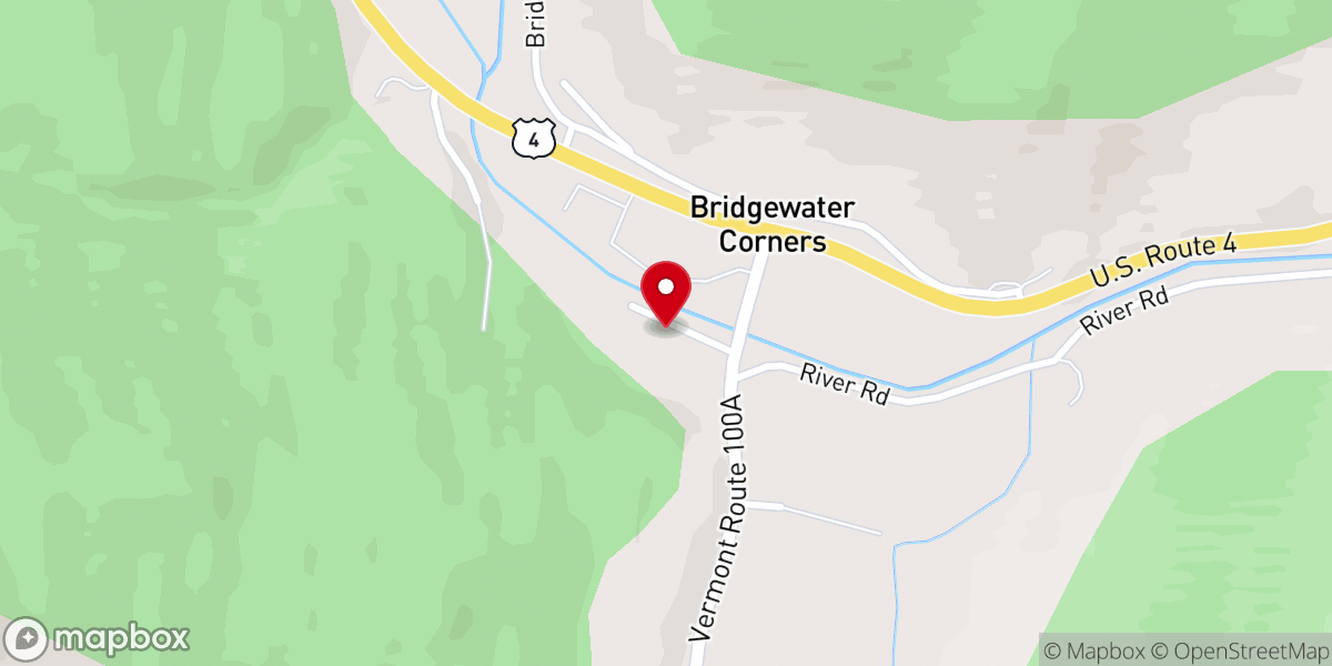 Map showing location of Bridgewater Town Garage