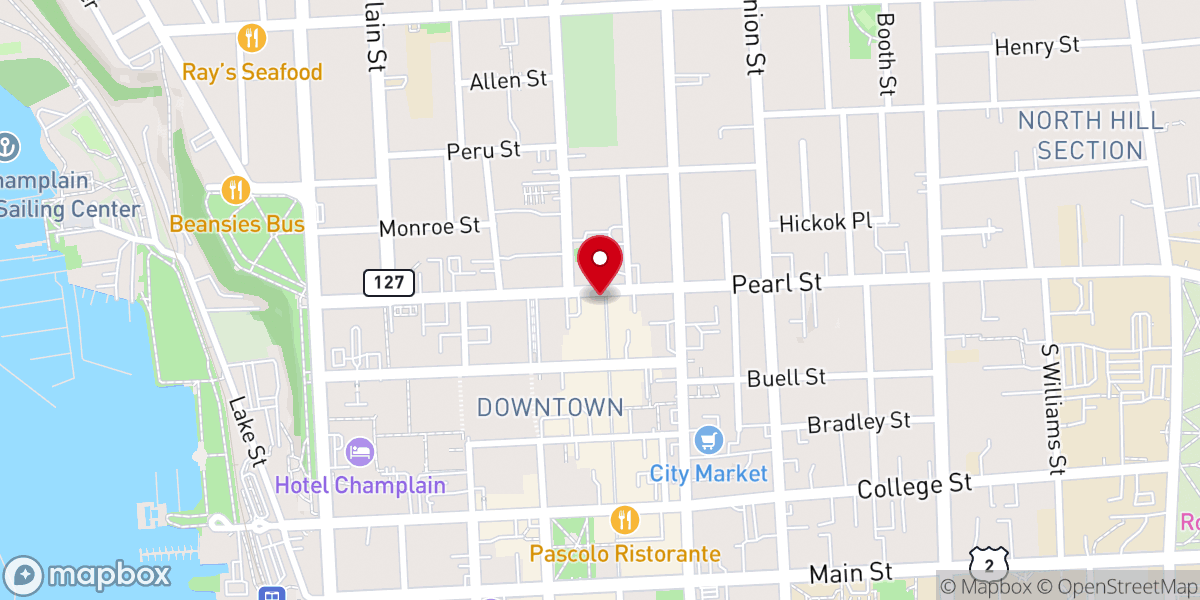 Map showing location of Chase Bank