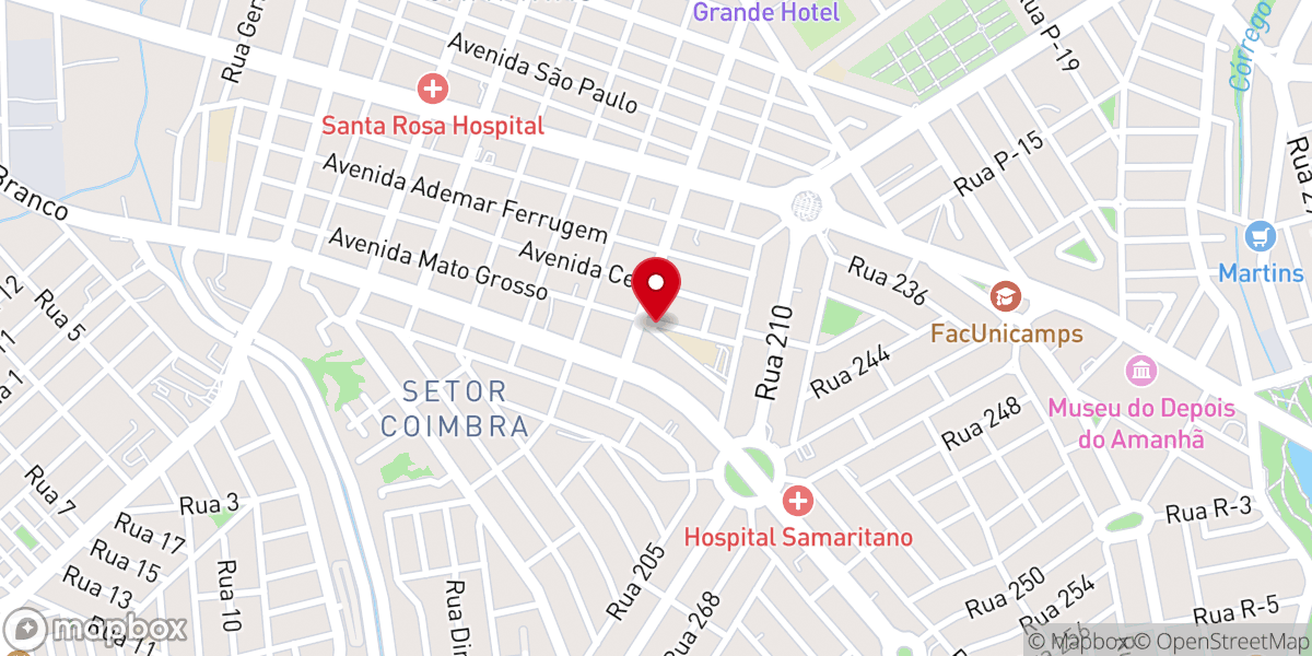 Map showing location of ASSEMBLEIA DE DEUS CAMPO CAMPINAS GOIÂNIA - SEDE