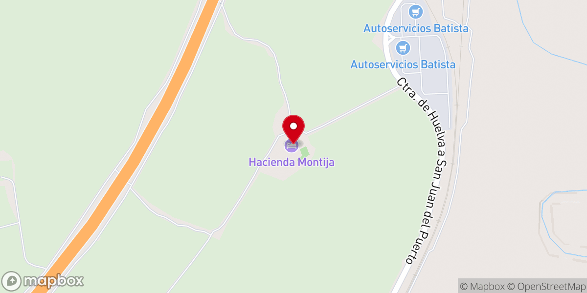 Map showing location of Hacienda Montija Hotel