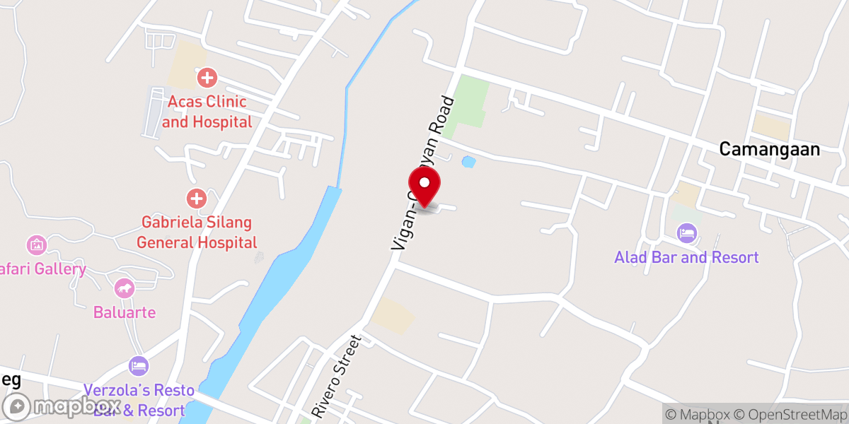 Map showing location of Vigan- Caoayan Bible Believing Baptist Church