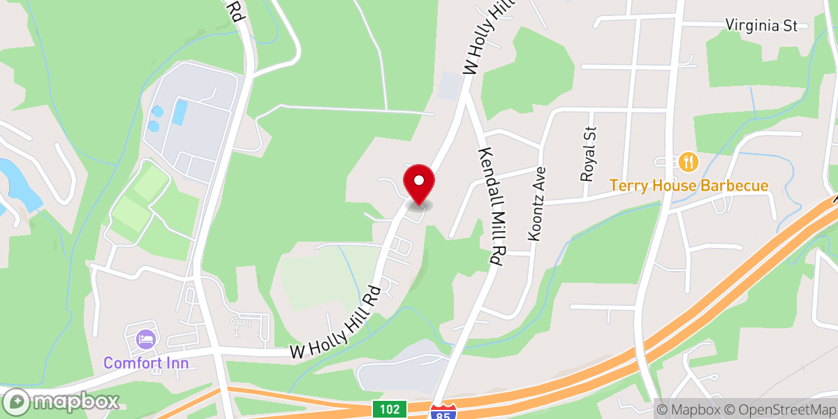 Map showing location of Piedmont Bible Church