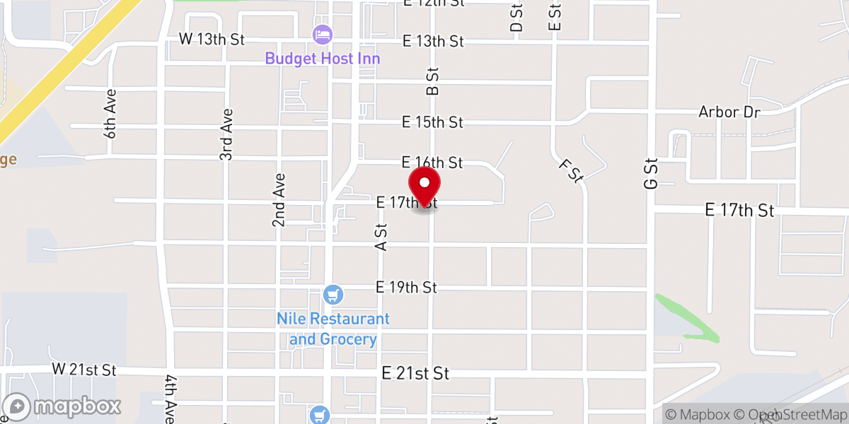 Map showing location of Siouxland Community Bible Church