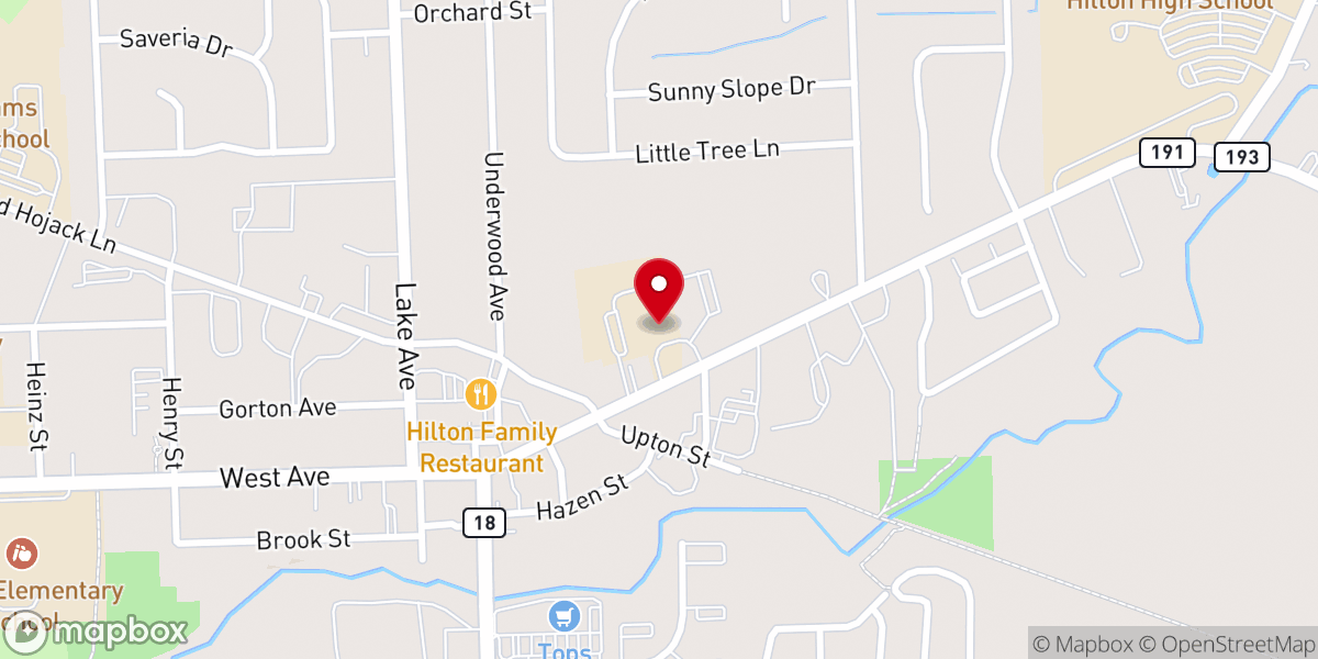 Map showing location of St. Paul Lutheran Church & School