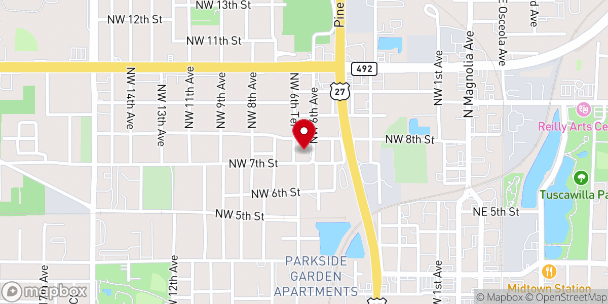 Map showing location of New Zion Missionary Baptist Church