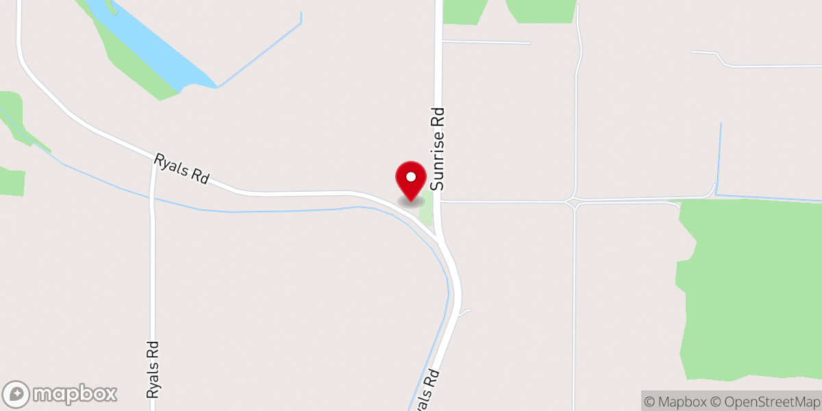 Map showing location of Rising Sun MB Church