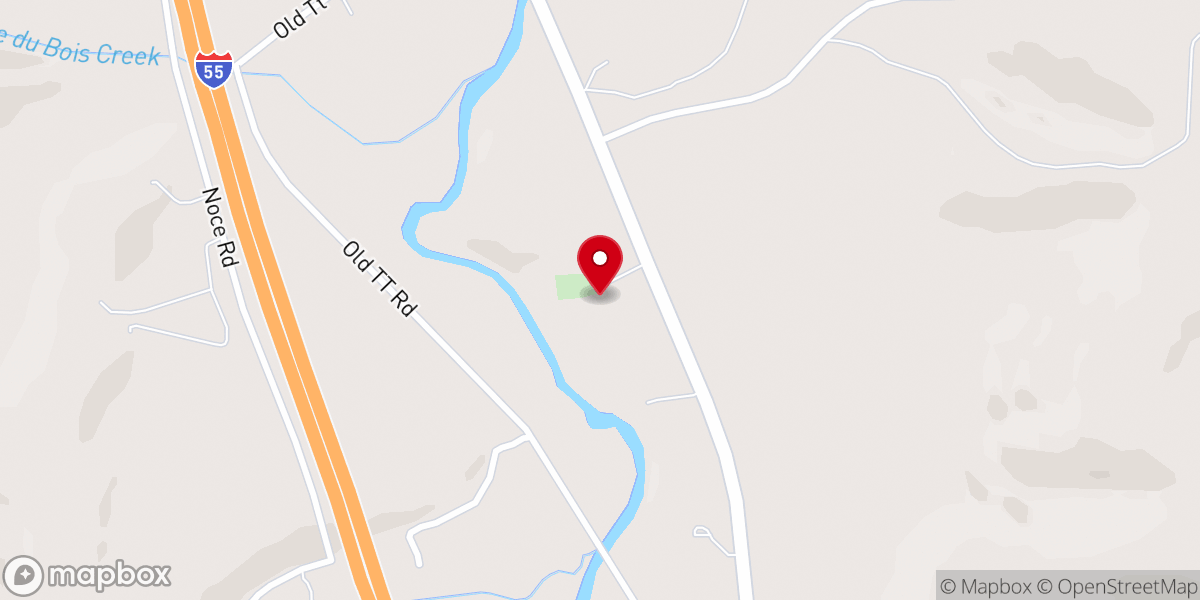 Map showing location of Lebanon Baptist Church