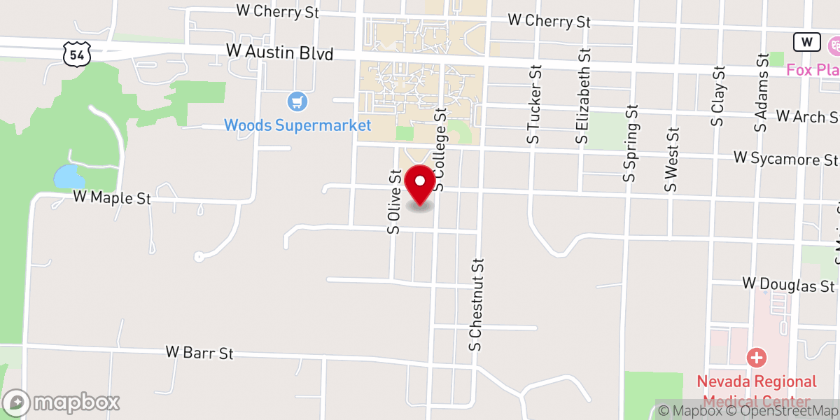 Map showing location of United Methodist Church