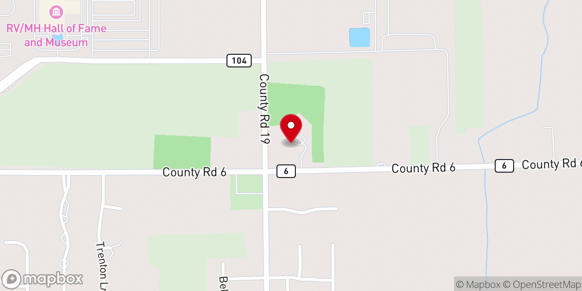 Map showing location of Zion Lutheran Church