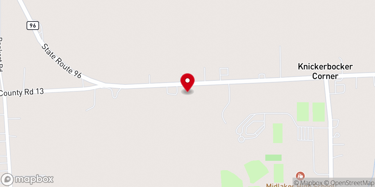 Map showing location of Landmark Free Will Baptist Church