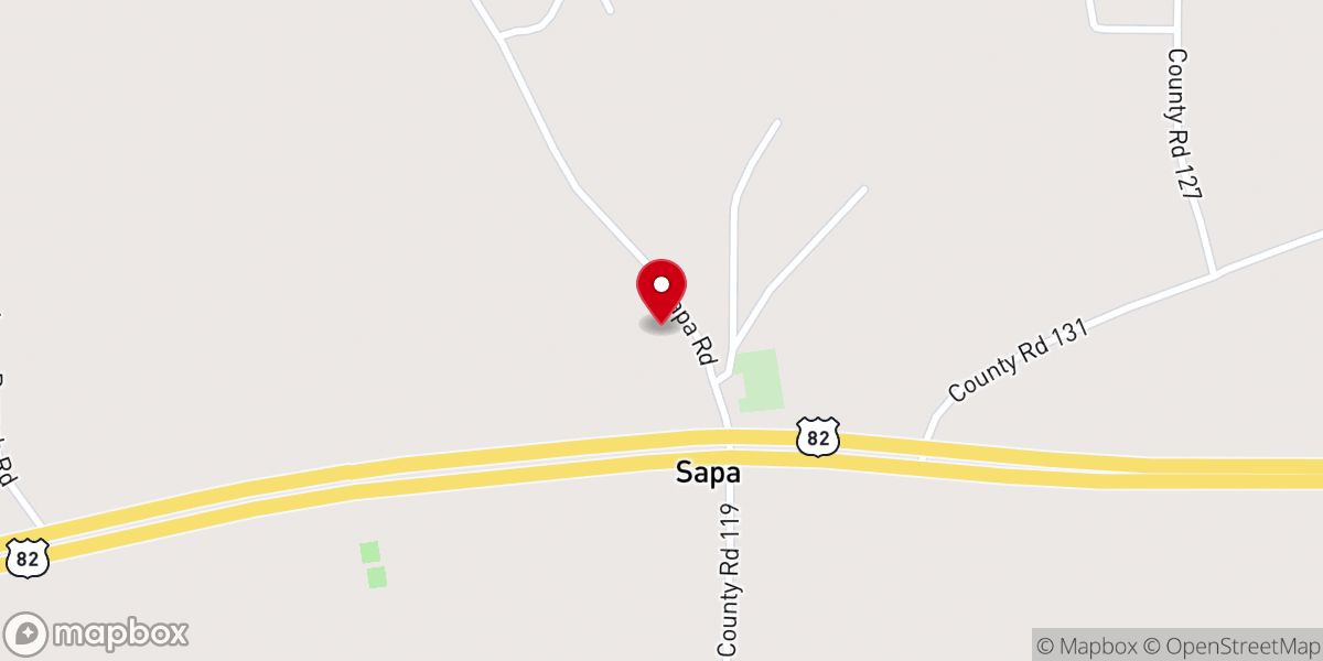Map showing location of Sapa Baptist Church