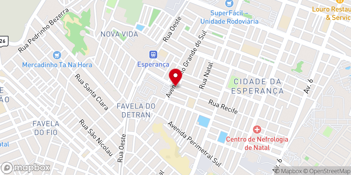 Map showing location of Igreja Universal - CIDADE ESPERANCA