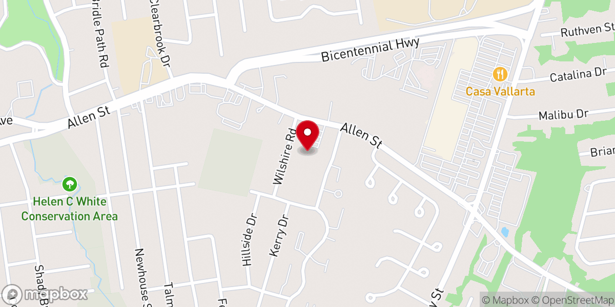 Map showing location of Crossover Church