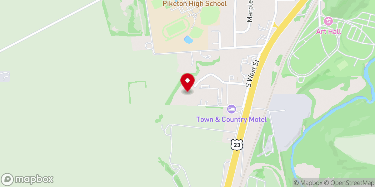 Map showing location of Calvary Baptist Church