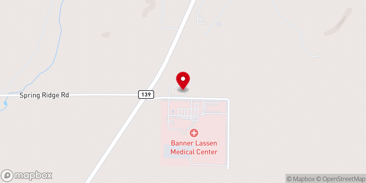 Map showing location of Susanville Church of the Nazarene