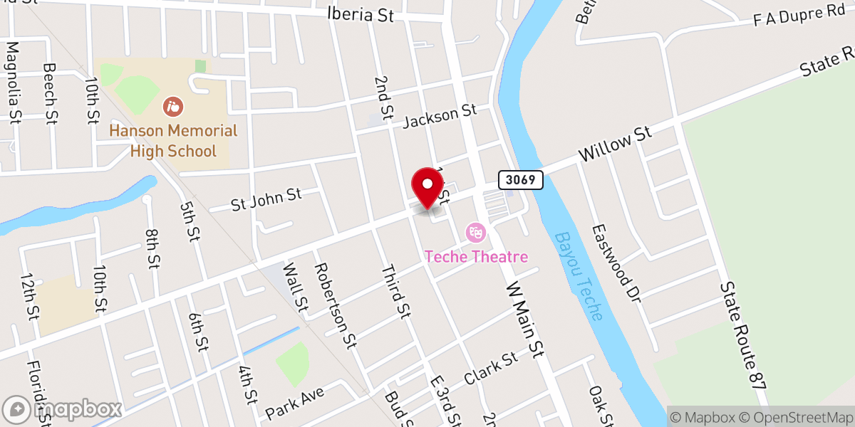 Map showing location of Franklin City Court