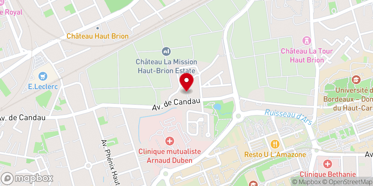 Map showing location of Eglise Missionnaire de Bordeaux