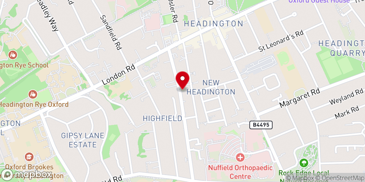 Map showing location of Lime Walk Methodist Church
